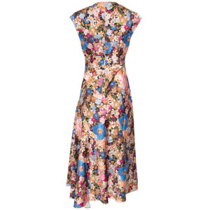 274724_BLK-01 Slanno Μακρύ Φλοράλ Ασύμμετρο Φόρεμα TED BAKER