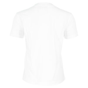76HAHG03-CJ00G_003-01 Άσπρο T-Shirt Με Ροζ Γκλίτερ Logo VERSACE JEANS COUTURE