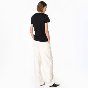 100372A1R7_Z99 & 103306A1OE_D06-mdl3 Turbato Μαύρο T-Shirt Με V pinko Serodoli Μπεζ Παντελόνι Cargo