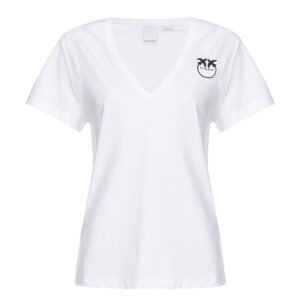 102950A1N8_Z04-00 Turbato Άσπρο T-Shirt Με V pinko