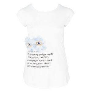 2404007_WHT-00 Ginny Άσπρο T-Shirt Με Σχέδιο C-THROU