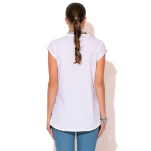 2404007_WHT-mdl3 Ginny Άσπρο T-Shirt Με Σχέδιο C-THROU