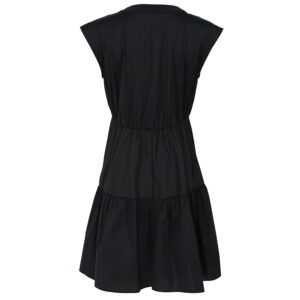 722125202002-01 Rouen Κοντό Μαύρο Φόρεμα Με Βολάν iBLUES