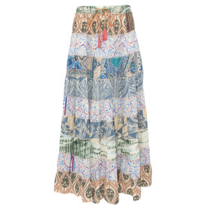 GLAMOUR-00 Glamour Μακριά Φούστα Boho Κολάζ LARA ETHNICS
