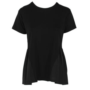 078.10.01.065_BLK-00 Μαύρο T-Shirt Με Βολάν Στα Πλάγια FOREL