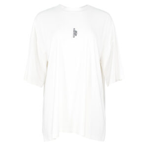 2484004_WHT-00 Noemie Άσπρο Oversize T-Shirt Με Στάμπα LESS SONDER FEELING
