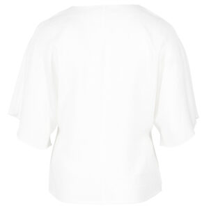 K24-160_WHT-01 Άσπρη Μπλούζα Με Χρυσή Τρέσσα didone