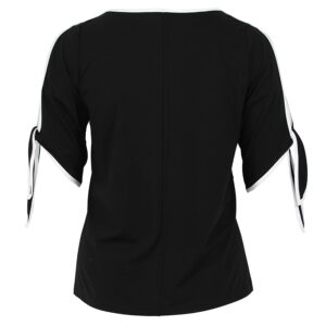 K24-250_BLK-01 Μαύρη Μπλούζα Με Άσπρες Ακμές DIDONE