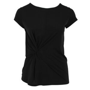 K24-425_BLK-00 Μαύρη Μπλούζα Με Κόμπο DIDONE