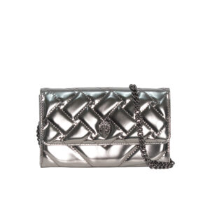 0648364109-00 Kensington Chain Wallet Ασημί Τσαντάκι KURT GEIGER