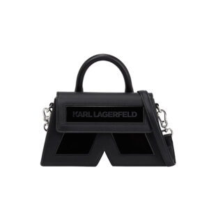 240W3190_999-00 Ikonik/K Crossbody Μαύρη Τσάντα KARL LAGERFELD