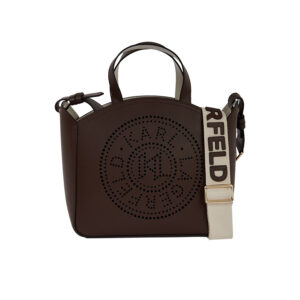 241W3069_165-00 K/Circle Small Tote Καφέ Διάτρητη Τσάντα KARL LAGERFELD