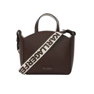 241W3069_165-01 K/Circle Small Tote Καφέ Διάτρητη Τσάντα KARL LAGERFELD