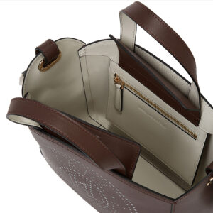241W3069_165-02 K/Circle Small Tote Καφέ Διάτρητη Τσάντα KARL LAGERFELD
