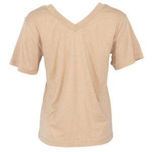 245W1709_746-01 Μπεζ T-Shirt Με V Και Logo KARL LAGERFELD