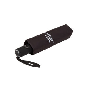 245W3899_998-01 K/Signature Small Ασπρόμαυρη Πτυσσόμενη Ομπρέλα KARL LAGERFELD
