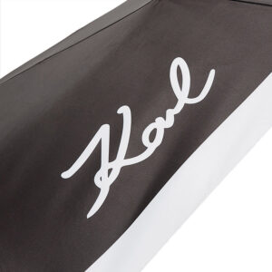 245W3899_998-02 K/Signature Small Ασπρόμαυρη Πτυσσόμενη Ομπρέλα KARL LAGERFELD