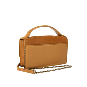 2744133219-01 Small Bond Top Handle Καφέ Σουέντ Τσάντα KURT GEIGER