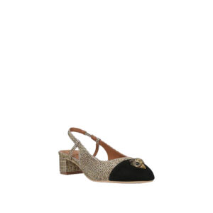 2780043629-01 Sloane Mid Slingback Χρυσό Παπούτσι Με Στρας KURT GEIGER