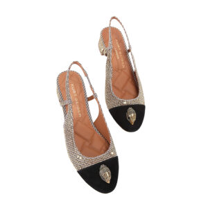 2780043629-03 Sloane Mid Slingback Χρυσό Παπούτσι Με Στρας KURT GEIGER