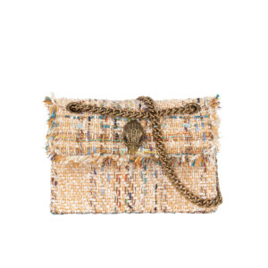 2949743609-00 Tweed Mini Kensington Μπεζ Τσάντα KURT GEIGER
