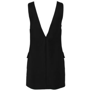 AB65846E2_110-01 Κοντό Μαύρο Φόρεμα Με Πατ ELISABETTA FRANCHI