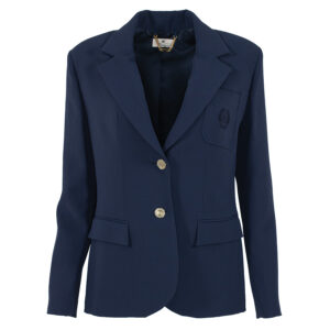 GI10446E2_B75-00 Μπλε Ίσιο Σακάκι Με Logo ELISABETTA FRANCHI