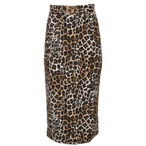 GO06947E2_B85-00 Midi Φούστα Animal Print Με Απλίκα ELISABETTA FRANCHI
