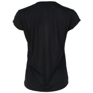 MA00746E2_110-01 Μαύρο T-Shirt Με Άσπρο Logo ELISABETTA FRANCHI