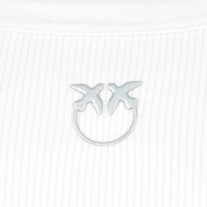 100807A22X_Z04-02 Calcolatore Άσπρο Φανελάκι Με Logo PINKO