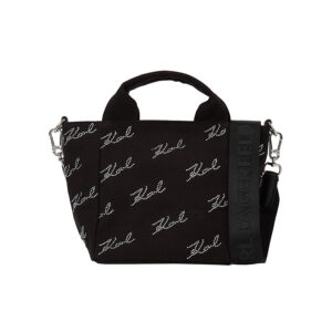 246W3883_999-00 K/Signature Rhinestone Shopper Μαύρη Τσάντα KARL LAGERFELD