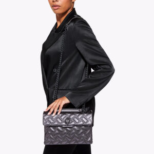 9986964109-mdl2 Kensington Bag Drench Ασημί Μονόχρωμη Τσάντα KURT GEIGER