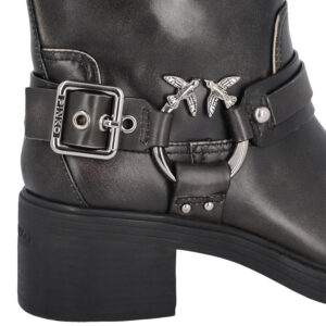 SD0155P056_Z99-03 Alys 02 Μαύρο Μποτάκι Biker PINKO