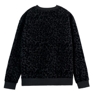 177673_6647-01 Μαύρη Φούτερ Με Animal Print MAISON SCOTCH