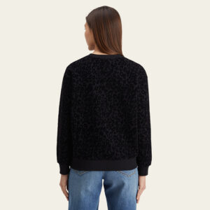 177673_6647-mdl3 Μαύρη Φούτερ Με Animal Print MAISON SCOTCH