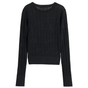 178908_6647-01 Μαύρη Πλεκτή Μπλούζα MAISON SCOTCH
