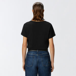 102950A228_Z99-mdl3 Turbato Μαύρο T-Shirt Με V PINKO
