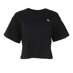 242TP2521_00006-00 Μαύρο T-Shirt Με Logo TWINSET