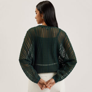 278066_GRN-mdl3 Nellay Πράσινη Ημιδιάφανη Ριγέ Μπλούζα TED BAKER