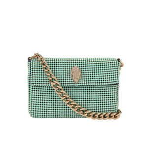 0593773999-00 Small Party Shoulder Λαχανί Τσάντα Με Στρας KURT GEIGER