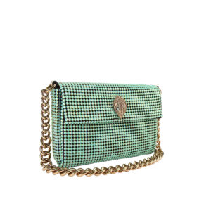 0593773999-02 Small Party Shoulder Λαχανί Τσάντα Με Στρας KURT GEIGER