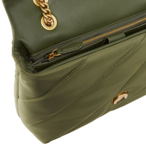 100038A05F_X25Q-02 Classic Love Puff Recycled Χακί Τσάντα pinko