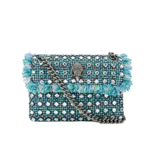 2949779609-00 Tweed Mini Kensington Τυρκουάζ Τσάντα KURT GEIGER