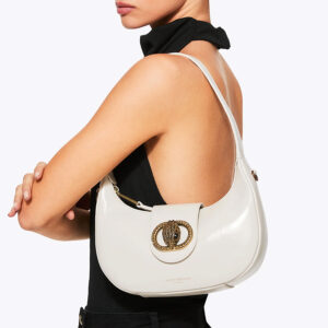 3601141309-mdl1 Small Chelsey Hobo Άσπρη Τσάντα Μισοφέγγαρο KURT GEIGER