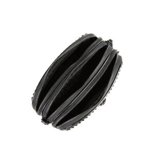 4026500609-02 3 Zip Kensington Camera Μαύρο Τσαντάκι Με Στρας KURT GEIGER