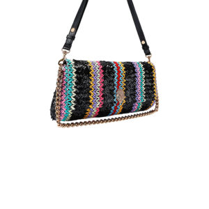 4372909999-02 Long Kensington Bag Μαύρη Πλεκτή Τσάντα KURT GEIGER