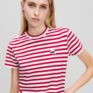 A1W17099_1VF-mdl2 Κόκκινο Ριγέ T-Shirt KARL LAGERFELD