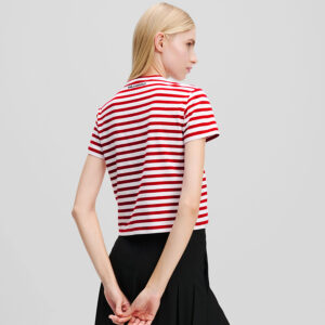 A1W17099_1VF-mdl3 Κόκκινο Ριγέ T-Shirt KARL LAGERFELD