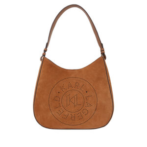 A1W30165_1KW-00 K/Circle Hobo Suede Καφέ Τσάντα KARL LAGERFELD