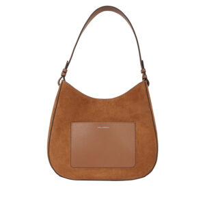 A1W30165_1KW-01 K/Circle Hobo Suede Καφέ Τσάντα KARL LAGERFELD